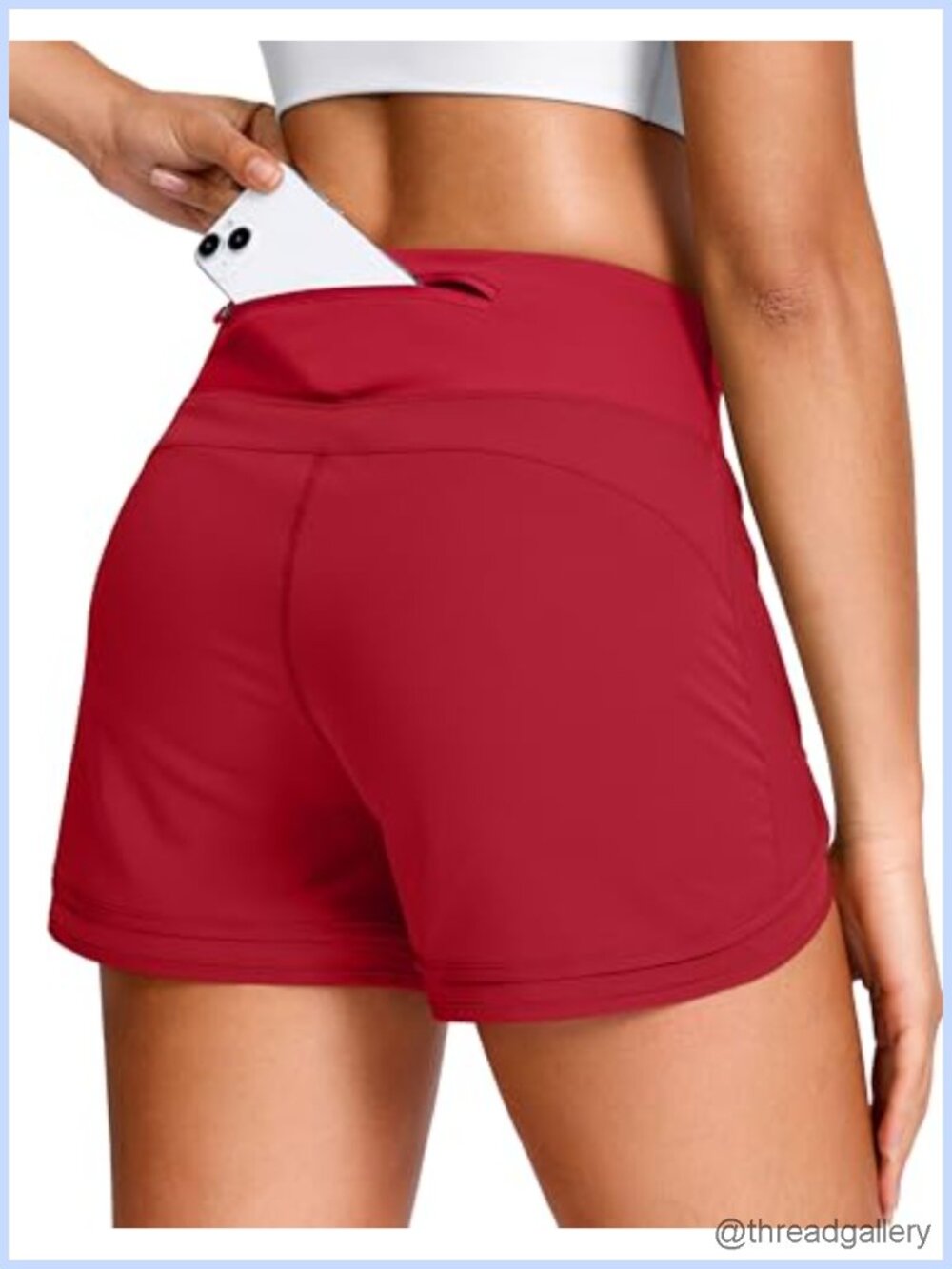 Athletic Running Shorts 3" Inseam with Zipper Pocket & Built-in Brief